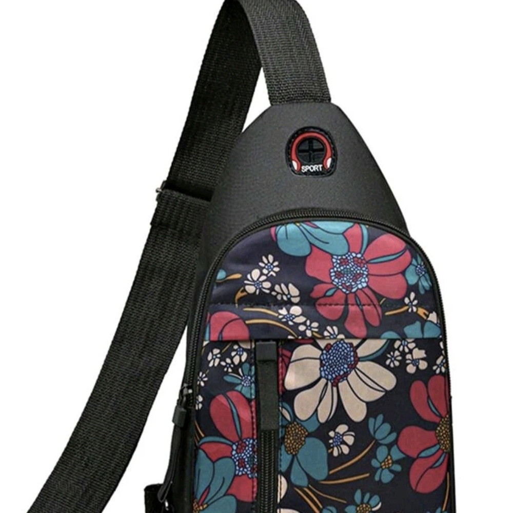 Floral Sling Crossbody Bag